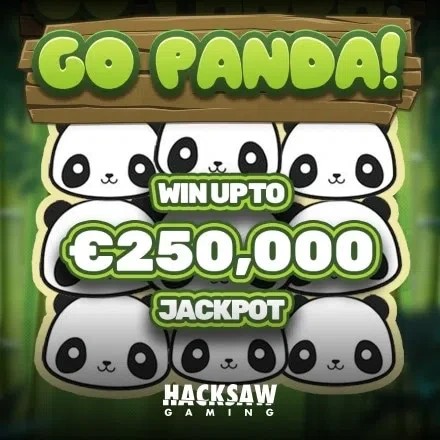 Lottery logo of Go Panda from Hacksaw Gaming at Cleobetra Casino